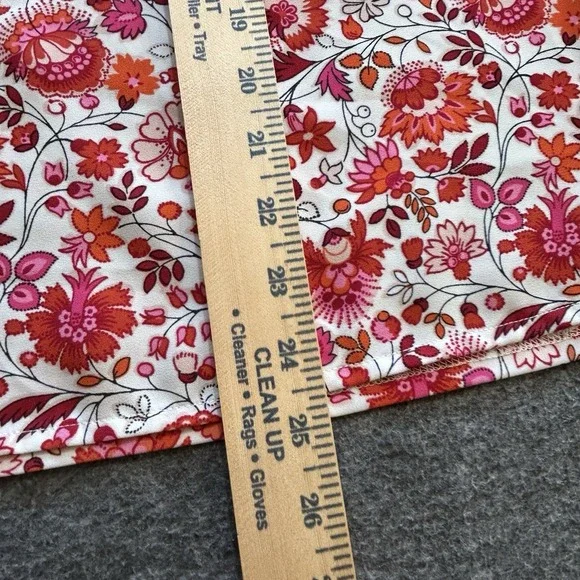 Ann Taylor Factory Floral Blouse Cottagecore Boho Peasant Women's Large - Picture 9 of 11